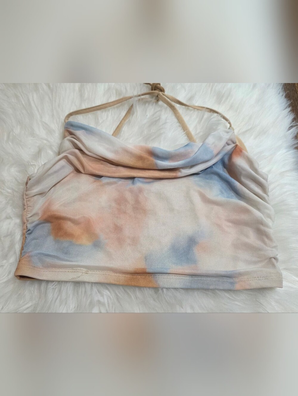 SheIn Criss Cross Tie Dye Stretchy Women's Top Size L